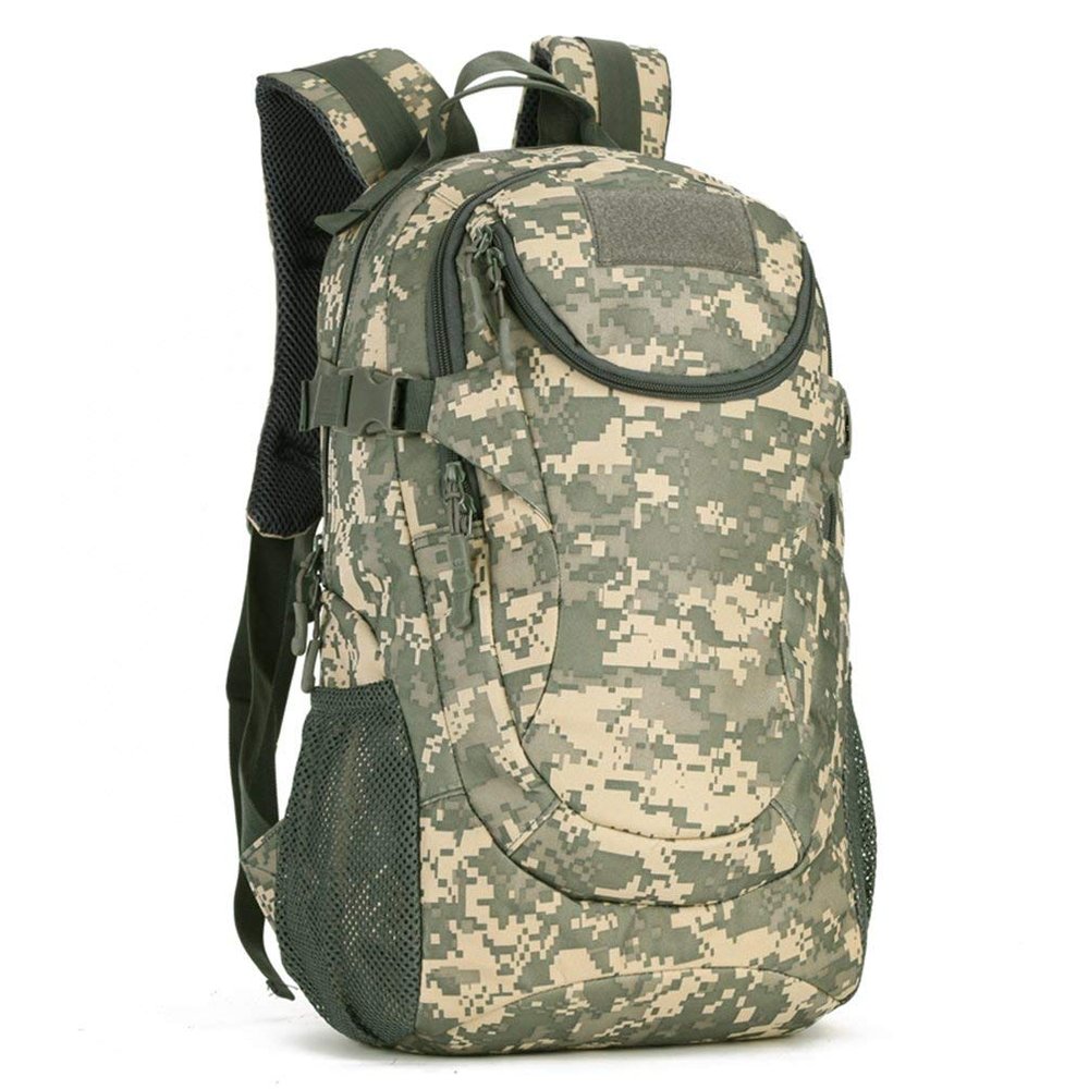 UNISTRENGH 25L Backpack Military Tactical Daypack Water-resistance Assault Gear Rucksack for Hunting Trekking Travelling (ACU Camo)