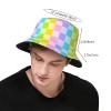 Pastel Pink Tartan Plaid Cute Bucket Hat for Women Mens Summer Casual Funny Art Fisherman Cap Lightweight Packable Travel Beach Fishing Sun Hats for Outdoor view 3