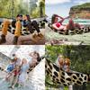 Outdoor Camping Hammock Leopard Print Camouflage Color Double Single Hammocks with 2 Tree Straps, Lightweight Portable Yet Heavy Duty Nylon Hammocks Travel, Beach, Backyard, Patio, Hiking view 2