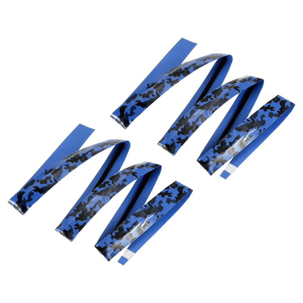 PATIKIL Racket Overgrip with Damping Ridges, 2 Pack PU Grip Tape Non-Slip Absorbent Camo Pattern for Tennis Badminton Fishing Rod, Blue