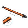 PATIKIL Survival Paracord Bracelets, 2 Pack Braided Parachute Bracelet with Plastic Buckle Party Favors Camping Gifts Outdoor Wraps for Men, Black, Orange view 2