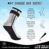 Lo's Douia Swiming Neoprene Socks 3mm Wetsuit Socks Thermal Anti-Slip Water Booties for Men Diving Surfing (Gray, XS) view 3
