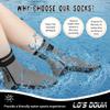 Lo's Douia Swiming Neoprene Socks 3mm Wetsuit Socks Thermal Anti-Slip Water Booties for Men Diving Surfing (Gray, XS) view 4