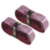 PATIKIL 4.9ft Racket Overgrip with Damping Ridges, 2 Pack PU Grip Tape Non-Slip Absorbent for Tennis Badminton Fishing Rod, Red Blue view 1