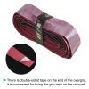 PATIKIL 4.9ft Racket Overgrip with Damping Ridges, 2 Pack PU Grip Tape Non-Slip Absorbent for Tennis Badminton Fishing Rod, Red Blue view 4