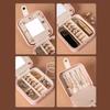 ArtsPavilion Jewelry Travel Case with Mirror,Small Travel Jewelry Organizer, Portable Jewelry Box Travel Mini Storage Organizer for Rings Earrings Necklaces Gifts Blue view 4