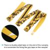 PATIKIL Racket Overgrip with Damping Ridges, 2 Pack PU Grip Tape Non-Slip Absorbent Camo Pattern for Tennis Badminton Fishing Rod, Yellow view 4