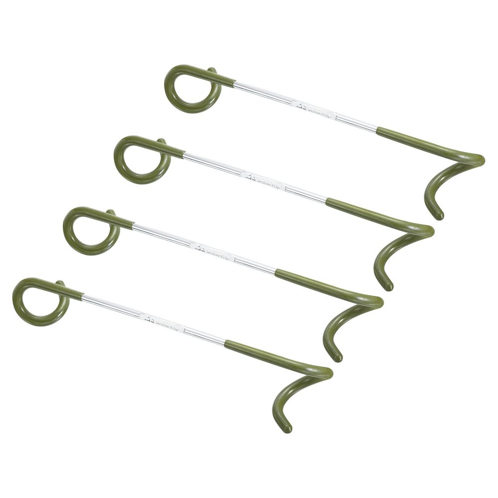 PATIKIL Camping Lantern Hook Hanger, 4 Pack Camping Equipment Tent Lamp Hook Pole Hanger for Outdoor Hiking, Olive Green