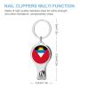Antigua and Barbuda Flag Nail Clipper Durable Metal Nail Cutter with Nail File with Keychain for Men Women view 2
