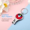 Antigua and Barbuda Flag Nail Clipper Durable Metal Nail Cutter with Nail File with Keychain for Men Women view 4