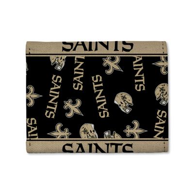 Rico Industries NFL Football New Orleans Saints Canvas Trifold Wallet - Great Accessory