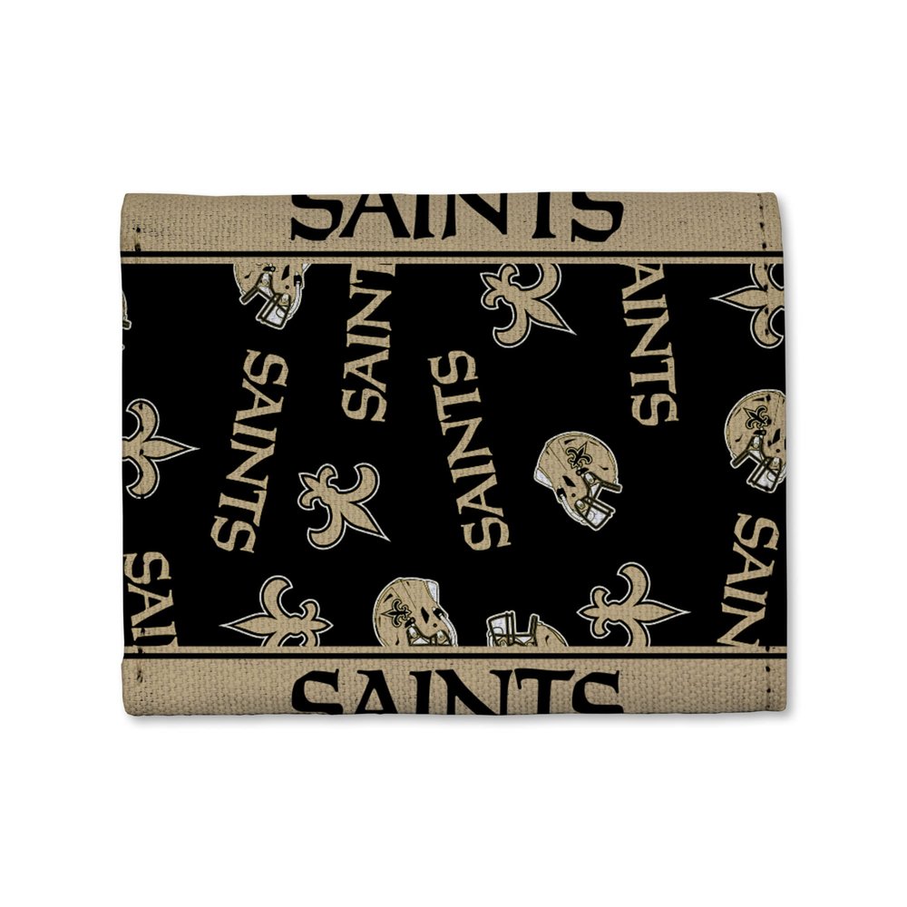 Rico Industries NFL Football New Orleans Saints Canvas Trifold Wallet - Great Accessory