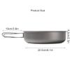 AXUYU 1.2L Titanium Frypan, Titanium Frying Pan with Folding Handle for Outdoor Camping Hiking Picnic Cooking view 2