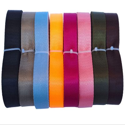 MONIDOOR Nylon Webbing 1 Inch 48 Yards Durable Flat Nylon Strap Belt 8 Colors for Backpack,Cargo Strap,Pet Leash or Collar,Gardening,Craft(1208 Mixed Color 8,1 Inch)