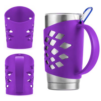 NineFit Basics Silicone Sleeve Holder for 20 oz Tumblers, Vacuum Insulated Coffee Mugs, Purple