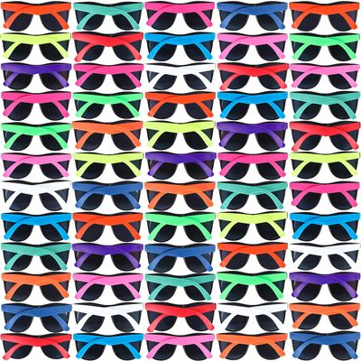 weilaga 60 Pack Sunglasses Bulk for Party favors,12 Neon Sun Glasses with UV400 Protection,Great Gift for Pool &Beach Party,Birthday,Goody Bag Filler,Outdoor Party Supplies for Teens Adults