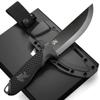 ODENWOLF W-SCANDI Full Tang Survival Knife with Sheath - Stylish Tactical Fixed Blade - Made of D2 Steel - Bushcraft and Camping Knife Survival - Perfect EDC Hunting Knife with TPE Handle view 1