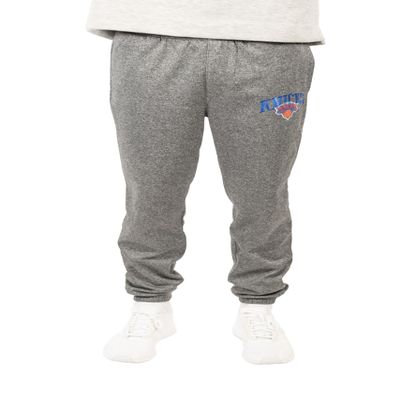 Ultra Game NBA Men's Soft Fleece Active Jogger Sweatpants, New York Knicks, Heather Charcoal, Medium