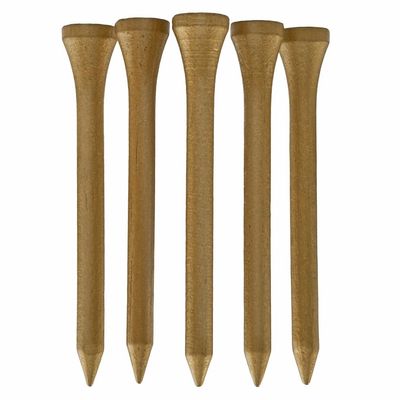 TH Golf Bamboo Golf Tees 70mm | Pack of 50 & 100 | Multiple Colour Options | Premium Eco Friendly Sustainable Durable Bamboo Golf Tees (Gold, Pack of 100)