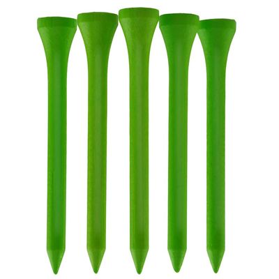 TH Golf Bamboo Golf Tees 70mm | Pack of 50 & 100 | Multiple Colour Options | Premium Eco Friendly Sustainable Durable Bamboo Golf Tees (Neon Green, Pack of 100)