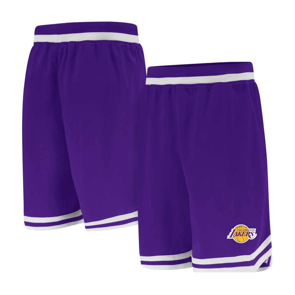 Ultra Game NBA Official Mens Supreme Basketball Training Shorts - Unisex, Los Angeles Lakers, Team Color, Small