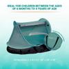KidCo - Peapod Prestige Lightweight Outdoor Portable Toddler Travel Tent, Play Tent with UV Protection, Sun Shade & Toy Loops, Ages 6 Months - 4 Years (Seafoam view 4