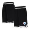Ultra Game NBA Official Mens Supreme Basketball Training Shorts - Unisex, Philadelphia 76ers, Black, Large view 1