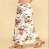 MBJ WB296 Womens Lightweight Floor Length Maxi Skirt L White_Floral view 4