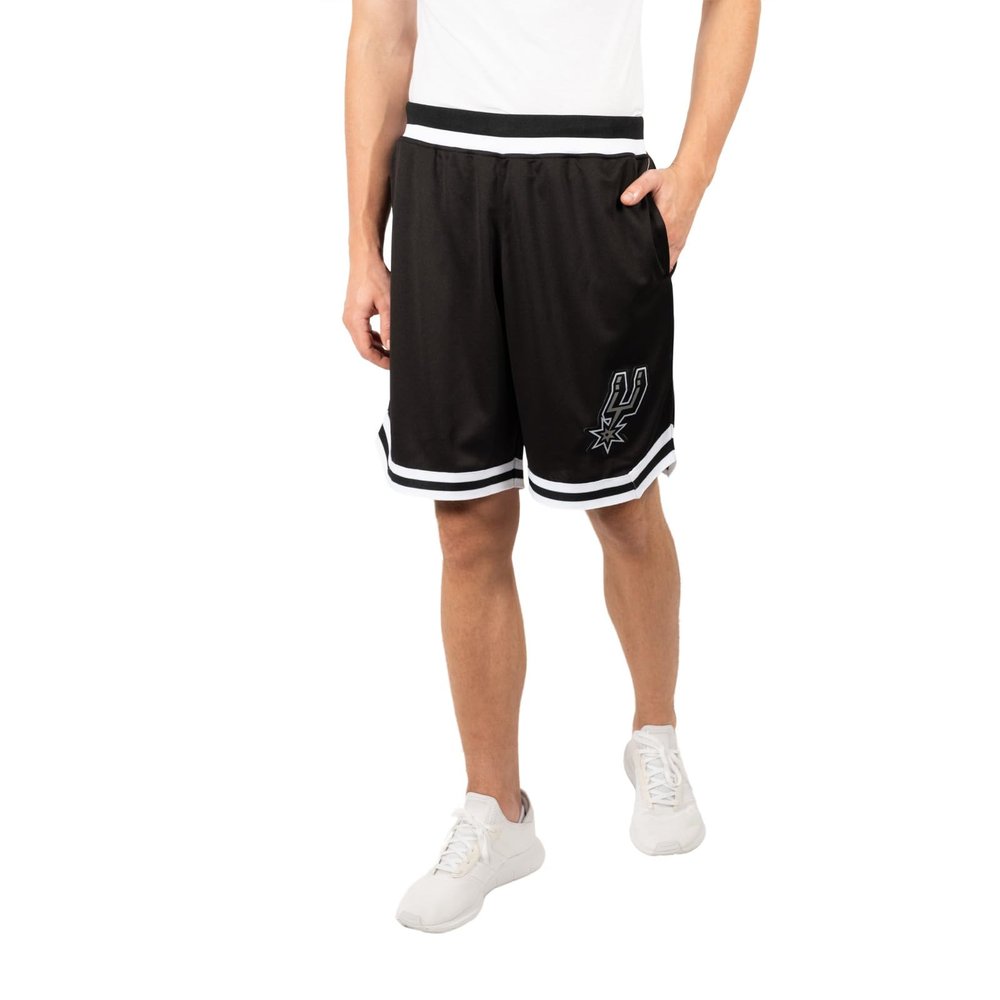 Ultra Game NBA Official Mens Supreme Basketball Training Shorts - Unisex, San Antonio Spurs, Black, XX-Large
