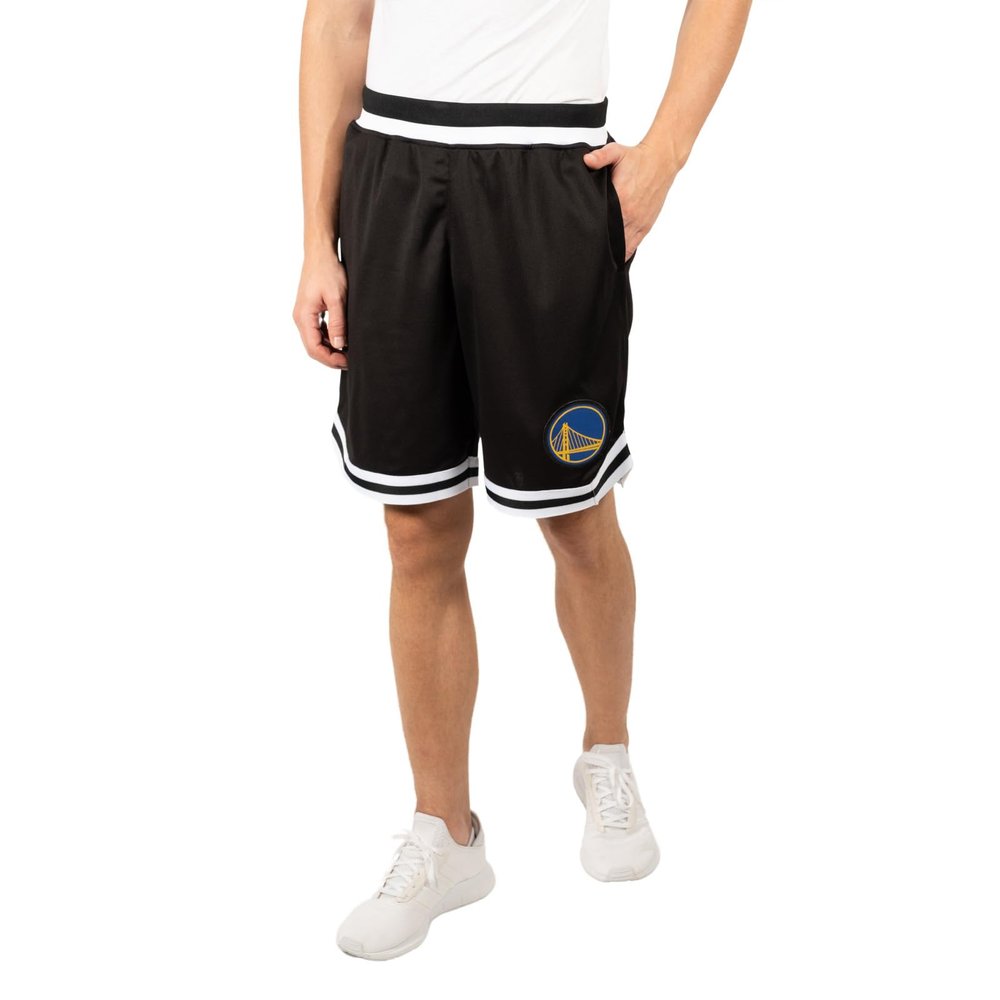 Ultra Game NBA Official Mens Supreme Basketball Training Shorts - Unisex, Golden State Warriors, Black, XX-Large