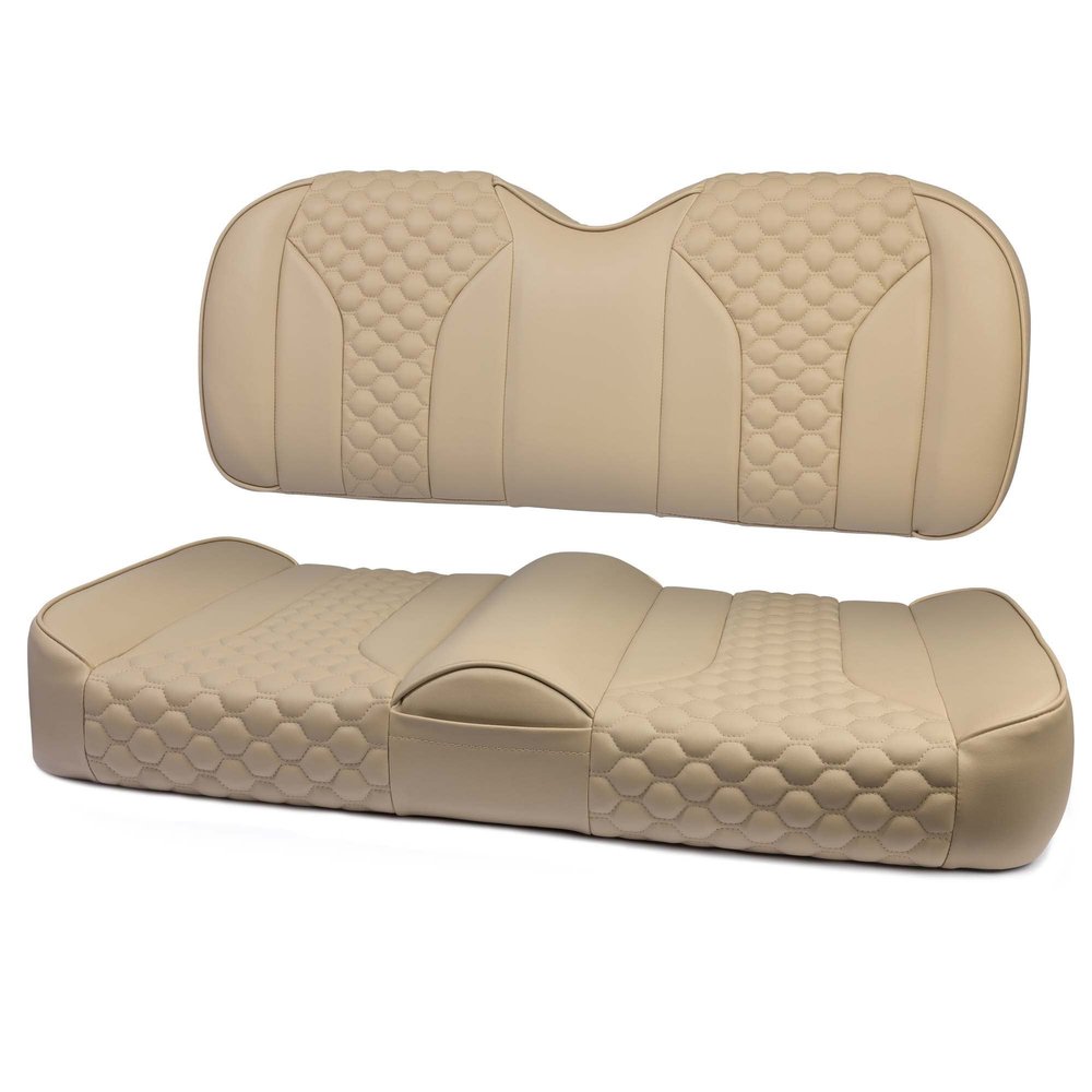 MODZ FS2 Custom Golf Cart Front Seat for ICON [20,i20L,i40 & i40L] - [Add $40] - Khaki Base - Honeycomb Pattern