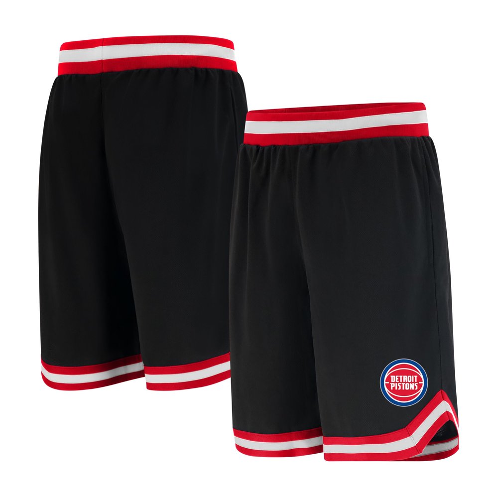 Ultra Game NBA Official Mens Active Knit Basketball Training Shorts - Unisex, Detroit Pistons, Team Color, Small
