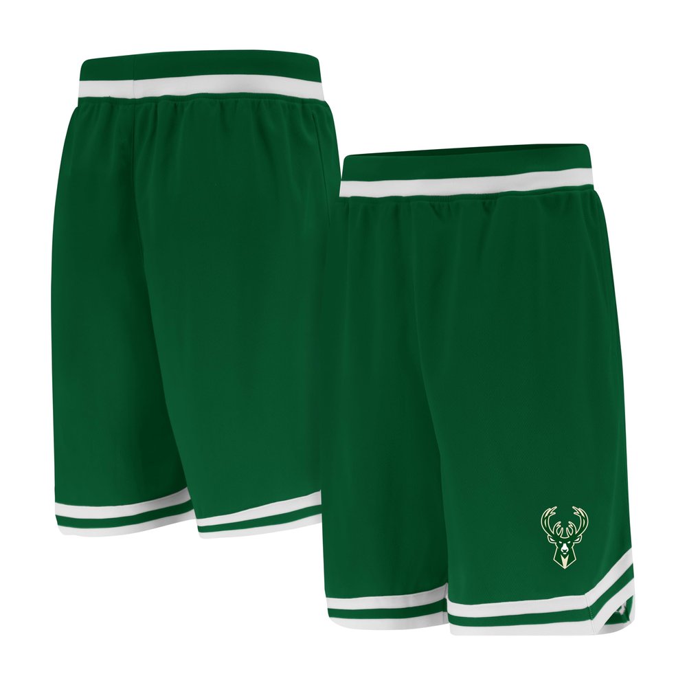 Ultra Game NBA Official Mens Supreme Basketball Training Shorts - Unisex, Milwaukee Bucks, Team Color, X-Large