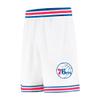 Ultra Game NBA Official Mens Showtime Active Basketball Training Shorts - Unisex, Philadelphia 76ers, White, Medium view 2