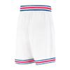 Ultra Game NBA Official Mens Showtime Active Basketball Training Shorts - Unisex, Philadelphia 76ers, White, Medium view 3
