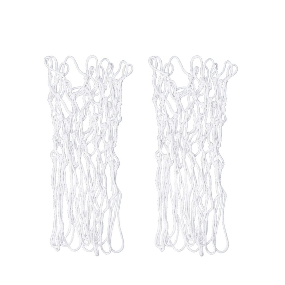 INOOMP 2pcs Night Glowing Nylon Basketball Net Heavy Duty Standard All-Weather Design for Indoor and Outdoor Courts