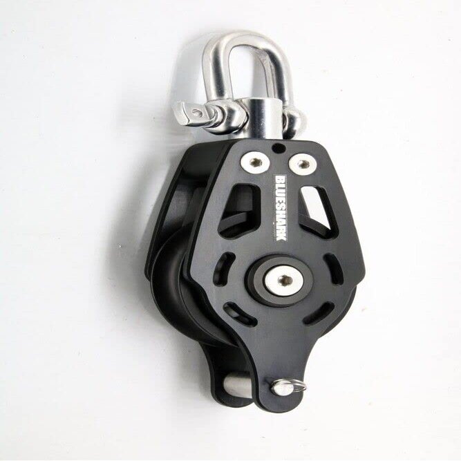 Blue Shark 75mm Single Swivel Becket High Performance Aluminum Sailing Block Choose Quantity (1-Pack) 2771