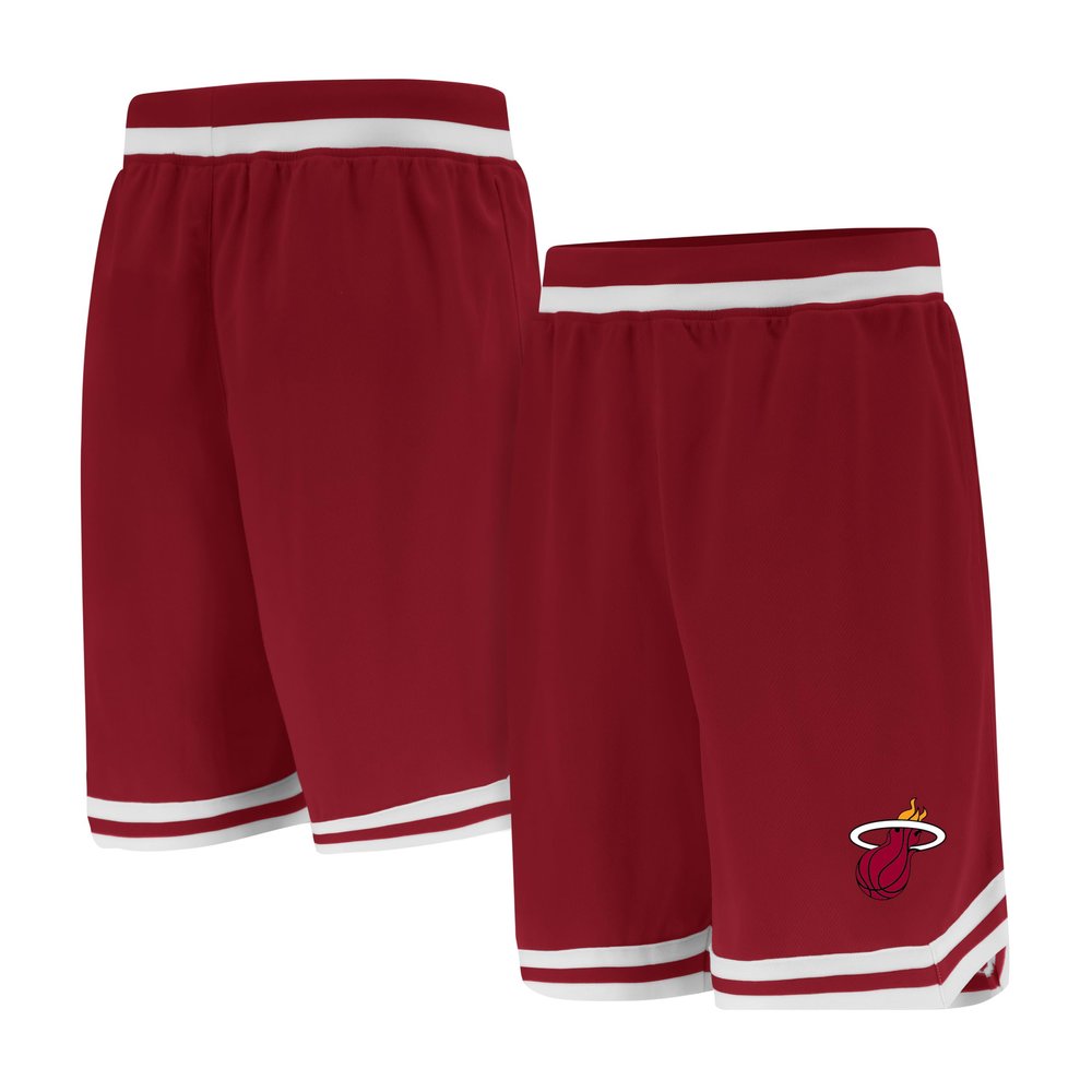 Ultra Game NBA Official Mens Supreme Basketball Training Shorts - Unisex, Miami Heat, Team Color, Small