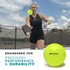 Diadem The Official Outdoor Pickleball Balls | USAPA Approved Tournament Ball - 40 Hole Seamless Mold for Outdoor Play (50 Pack, Neon Yellow) view 3