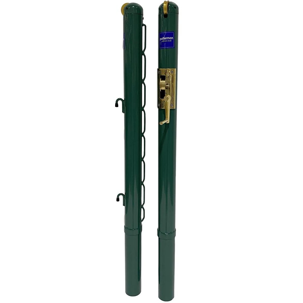 Putterman Pickleball Post Set (Internal Wind), 2 7/8 Inch Round (Green)
