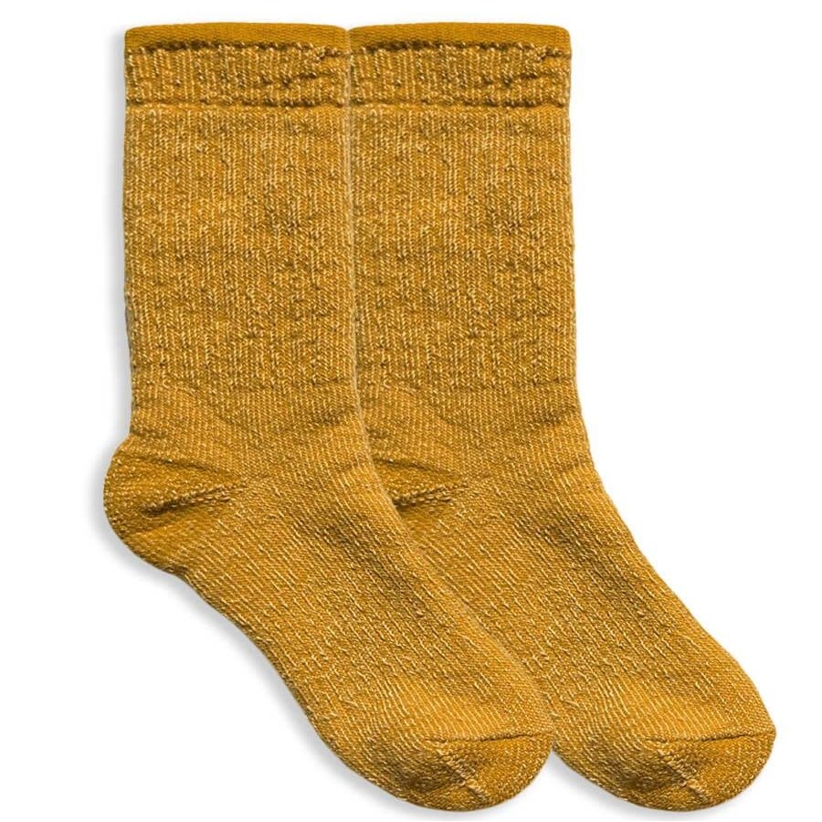 Jefferies Socks Boy's Girl's Merino Wool Cushion Comfort Boot Socks 1 Pack, Mustard, Small