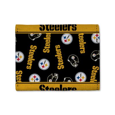 Rico Industries NFL Football Pittsburgh Steelers Canvas Trifold Wallet - Great Accessory