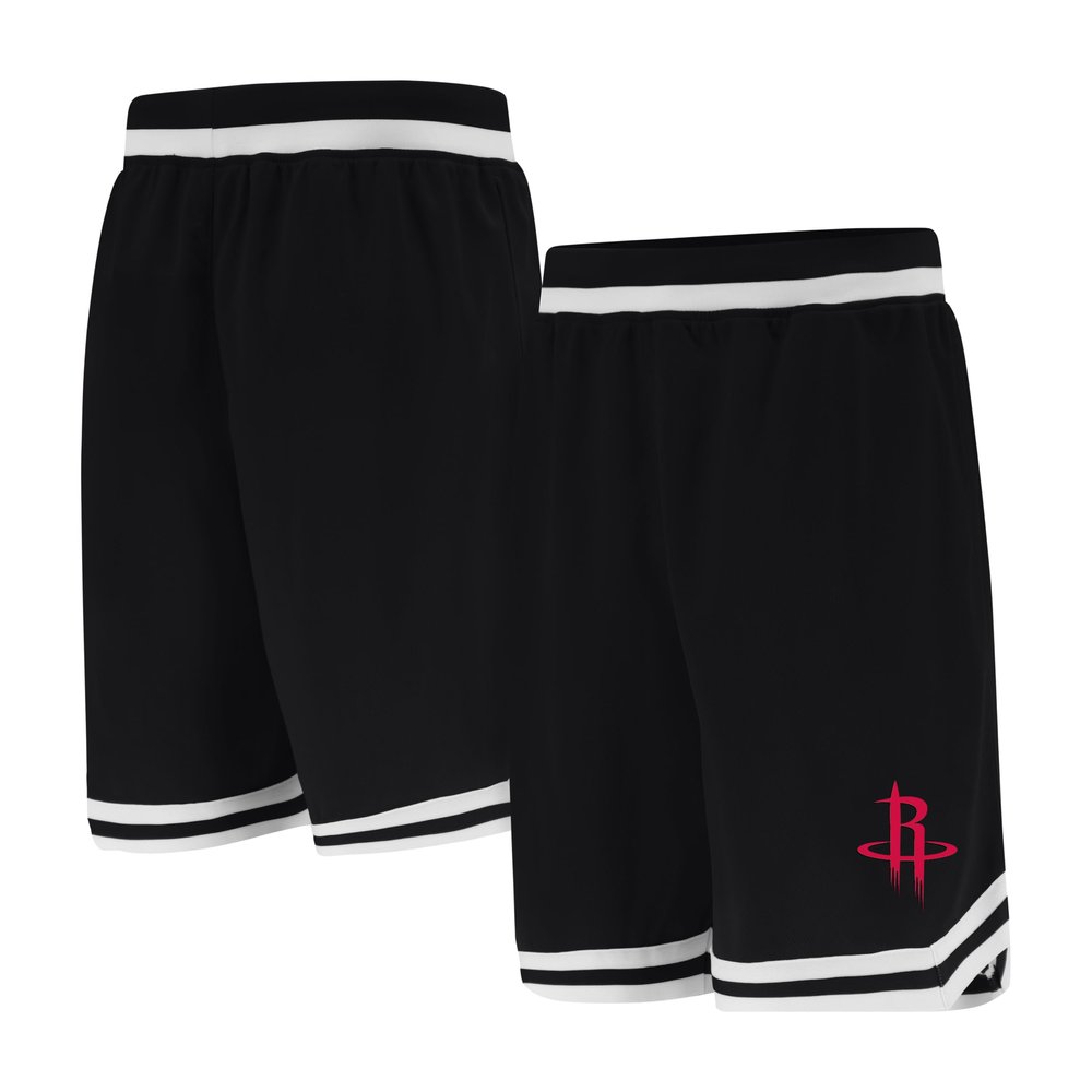 Ultra Game NBA Official Mens Supreme Basketball Training Shorts - Unisex, Houston Rockets, Black, Medium