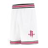 Ultra Game NBA Official Mens Showtime Active Basketball Training Shorts - Unisex, Houston Rockets, White, Large view 2