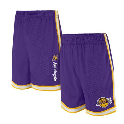 Ultra Game NBA Official Mens Slam Active Basketball Training Shorts - Unisex, Los Angeles Lakers, Team Color, Small