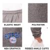 Ultra Game NBA Men's Soft Fleece Active Jogger Sweatpants, Milwaukee Bucks, Heather Charcoal, Medium view 4