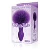 Sexy Gift Set Bundle of Cottontails, Silicone Bunny Tail Butt Plug, Ribbed Purple and Icon Brands The Silver Starter, Bejeweled Stainless Steel Plug, Violet view 2