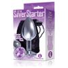 Sexy Gift Set Bundle of Cottontails, Silicone Bunny Tail Butt Plug, Ribbed Purple and Icon Brands The Silver Starter, Bejeweled Stainless Steel Plug, Violet view 3