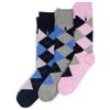 POLO RALPH LAUREN Mens Dress Socks - 3 Pair Pack Soft And Lightweight Cotton Comfort Big & Tall Classic Argyle Crew, Pink Assorted, 12-17 US view 1