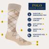 POLO RALPH LAUREN Mens Dress Socks - 3 Pair Pack Soft And Lightweight Cotton Comfort Big & Tall Classic Argyle Crew, Pink Assorted, 12-17 US view 3